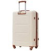 Maggift 4 PCS Bag and Luggage Sets, with 4 Spinner Wheels Lightweight Suitcase, Suitable for business trips and travel, Off-White, 15.5"*10.4"*24.4" - 3 of 4