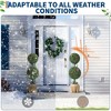 2-Pack 3-Foot Artificial Double Ball Topiaries with Gray Pots - Lifelike Faux Shrubs for Indoor/Outdoor Use, Fake Trees Perfect for Home Decor - 4 of 4