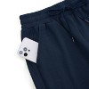 WhizMax Women's Bermuda Shorts with Zipper Pockets Casual Summer Drawstring Jersey Shorts Elastic Waist Comfy Waffle Shorts - 3 of 4