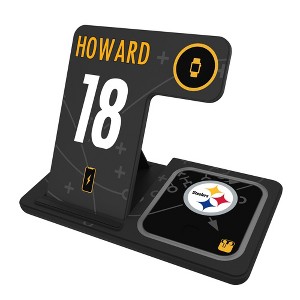 NFL Pittsburgh Steelers Players Game Tactic 15-Watt 3 in 1 Charging Station - 1 of 4