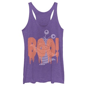 Women's Monsters Inc Halloween Boo Racerback Tank Top - 1 of 4