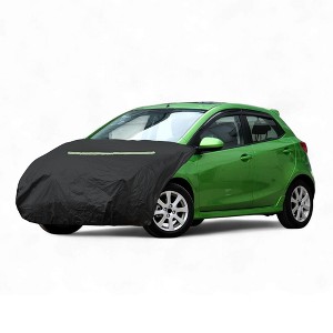 Unique Bargains Car Cover Hood Cover for Regular Car Size m 210D Sino-Chemical Cotton 107.48" Black - 1 of 4