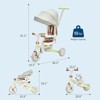 7-in-1 Foldable Toddler Tricycle, Adjustable Push Handle Trike with Removable Canopy & Safety Harness - 2 of 4