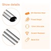 Unique Bargains 304 Stainless Steel Durable Reusable Drinking Straw 8.5" Length 5 Pcs - 3 of 4