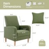 Faux-Shearling Accent Chair with Pillow, Modern Comfy Armchair with Ergonomic Backrest and Padded Armrests - 3 of 4