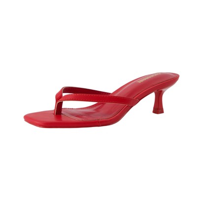 CUSHIONAIRE Women's Miami Kitten heel thong sandals +Memory Foam, Wide Widths Available