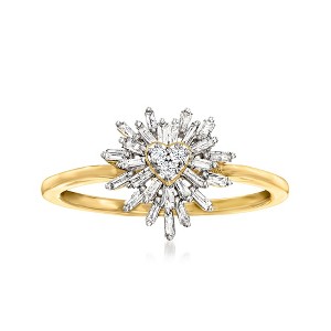 Ross-Simons 0.25 ct. t.w. Diamond Heart Burst Ring in 10kt Yellow Gold - 1 of 4