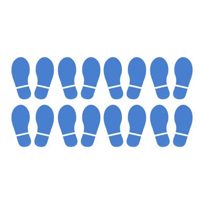 Unique Bargains Home Classroom Floor Stairs Decal PVC Footprint Sticker 8 Pairs