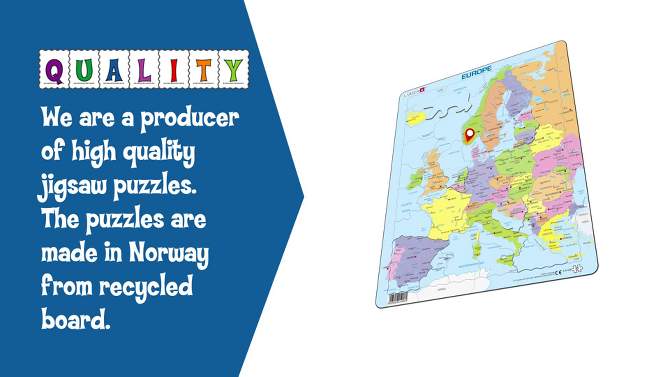 Larsen Puzzles Europe Map Kids Jigsaw Puzzle - 37pc, 2 of 6, play video