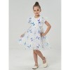 2Bunnies Girls Sparkly Sequin Butterfly Embellishment Tulle Birthday Party Dress - 4 of 4