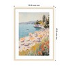 Kate and Laurel Sunny Beach Day by Melloi Art Prints Framed Wall Art Print, 32 x 42, Woodgrain Stripe Blonde - 2 of 4