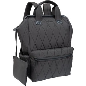 Max Studio Diamond Quilted Nylon Backpack with Front Zippered Pocket - 1 of 4