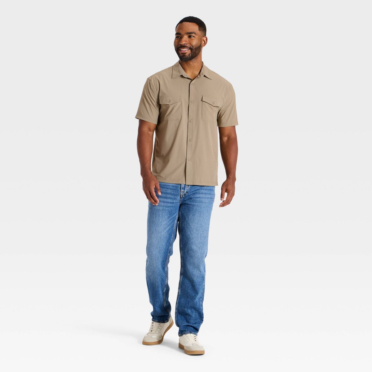 Men's Short Sleeve Trekker Button-Up Shirt - Goodfellow & Co™ - thumbnail 6
