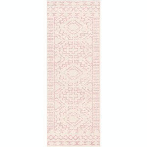 Livabliss Ustad 2'7"x7'3" Runner Tufted Indoor Area Rugs Pale Pink: Stain-Resistant Polypropylene, Classic Shapes, Handmade - 1 of 4