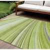 Artichoke Green And Olive Green Abstract Washable Indoor Outdoor Area Rug - 2 of 4