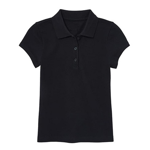Girl s 3 button Short Sleeve Stretch Pique Polo Shirts School Uniform 4 20 Target