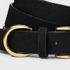 Women's Double Harness Metal Loop Belt - Universal Thread™ Black L