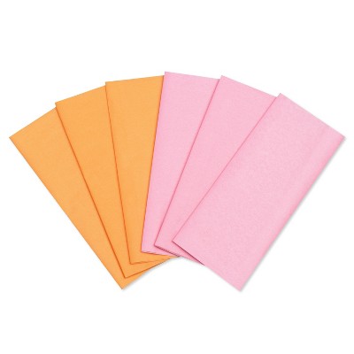 6ct Tissue Sheets Orange/Pink
