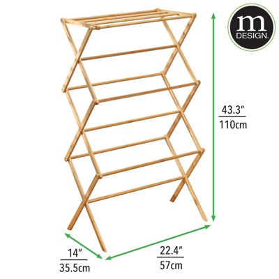 Mdesign Tall Collapsible Foldable Laundry Drying Rack Target