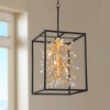 Possini Euro Design Carrine Black Gold Pendant Chandelier 15 1/4" Wide Modern Clear Crystal 4-Light Fixture for Dining Room House Foyer Kitchen Island - 2 of 4