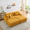 82'' Convertible Sectional Sofas with Double Footstools, Storage Function, and 4 Toss Pillows - 3 of 4