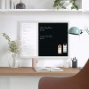 Martha Stewart Everette Magnetic Weekly Calendar Dry Erase Board and Chalk Board with Liquid Chalk Marker and Magnets, Woodgrain Frame - 2 of 4
