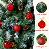 Joyfy 24 Pcs Red Christmas Balls Ornaments Set, Christmas Tree Decorations Indoor, 2.36" Shatterproof Hanging Balls for Tree & Wreath Xmas Decor - 4 of 4