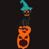 Men's Design By Humans Halloween Pumpkins and Witch Cat By famenxt T-Shirt - 2 of 4