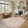 World Rug Gallery Delano Terracotta Floral Pattern Indoor Rug – Washable Low Pile Rug with Non-Slip Backing - 2 of 4