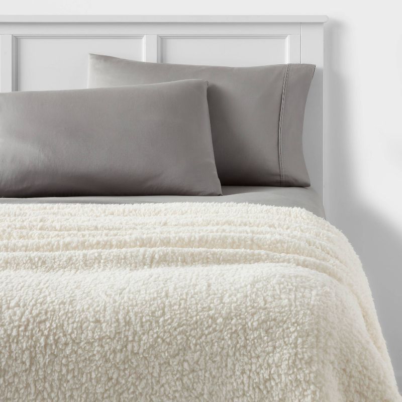 Faux Shearling Bed Blanket- Room Essentials, 2 of 10