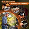 Itopfox 4-Piece Heavy Duty BBQ Tool Set with Stainless Steel Spatula, Tongs, Fork & Cleaning Brush, Wood Handles for Outdoor Grilling, Perfect Gift - 2 of 4