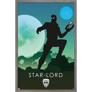 Trends International Marvel Heroic Silhouette - Star Lord Framed Wall Poster Prints - 1 of 4