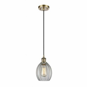 Eaton - 1 Light Cord Hung Mini Pendant In Industrial Style-9.5 Inches Tall and 6 Inches Wide - 1 of 1