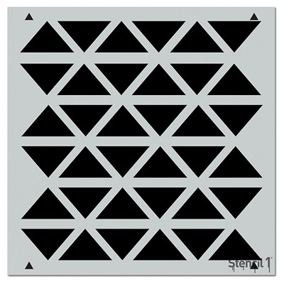Stencil1 Triangles Flipped Repeating - Wall Stencil 11" x 11"