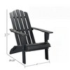 VisioGear Adirondack Chair, Folding Outdoor Chair with No Pins Needed, Patio Lawn Chair for Outside Deck Garden Backyard, Black, 31"*31"*37" - 2 of 4