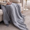 KTMBDW Striped Collection Cotton Throw Blanket Set of 2, 50x60 Inch - 3 of 4