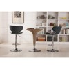 FONTOI 2PCS Upholstery Adjustable Swivel Barstools, Counter Stools with Back&Footrests for Living Room Kitchen Island, Gray, 17.75"*21.25"*34" - 3 of 4