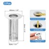 Unique Bargains Stainless Steel Anti-Odo Bathroom Hair Catcher Floor Drain Strainer - 2 of 4