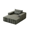 75-Inch Corduroy Upholstered Sofa Lounger - Ready to Use, Soft Modern Sleeper for Indoor Living & Bedroom - 3 of 4