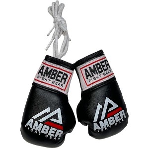 Amber Fight Gear Mini Boxing Glove Replicas Perfect for Boxing Fans & Gift Giving - Authentic, Sporty Rear-View Mirror Decoration, Sold as a Pair - 1 of 1