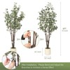 Garvee 5/6/7FT Artificial Eucalyptus Tree, Artificial Plant with White Planter，Large Faux Floor Plant Fake Silk Trees with Lights Home Decor Indoor - 4 of 4