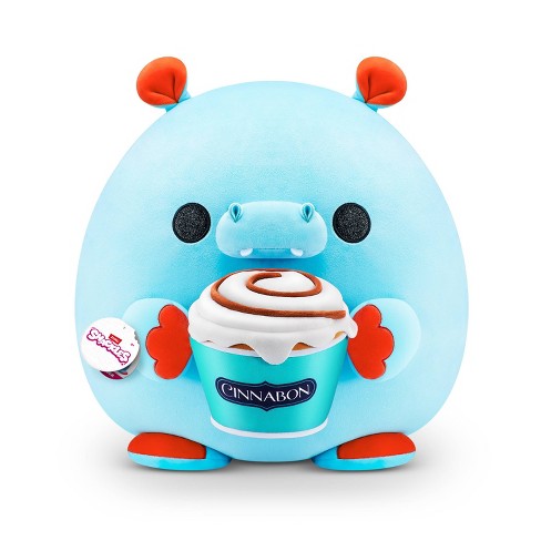 5 Surprise Snackles Series 1 Plush Hippo and Cinnabon