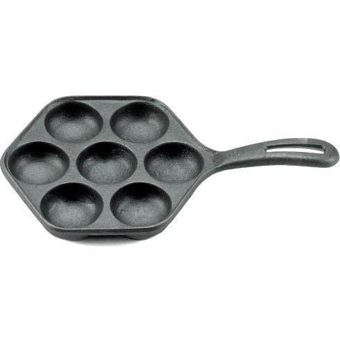 Norpro Cast Iron Danish Aebleskiver Stuffed Pancake Pan, 6.5 Inch