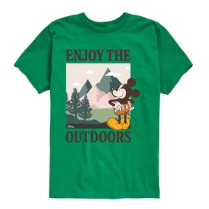 Boys' - Disney - Enjoy The Outdoors Mickey Short Sleeve Graphic T-Shirt - 1 of 4