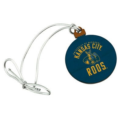 University of Missouri - Kansas City Kangaroos Logo Mini Small Tiny Wood Christmas Tree Holiday Ornament