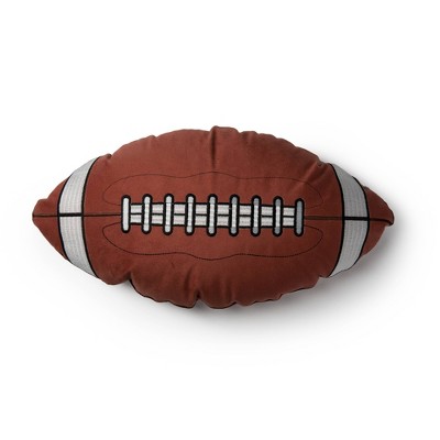 12"x18" Football Shape Decorative Throw Pillow Brown - SureFit