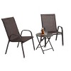 3 Piece Patio set, Outdoor Camping Chairs with Breathable Textilene Fabric - 2 of 4