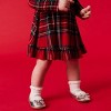 Toddler Red Tartan Plaid Ruffled Twirl Bodysuit Dress - Posh Peanut - 4 of 4