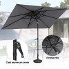 Pellebant 10 x 6.5 FT Rectangular Double Top Patio Market Umbrella with Tilt & Crank - 3 of 4