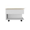 19.6" Lift Top Coffee Table with Casters, One Shelf, and Concealed Storage, Modern Design for Living Rooms - 2 of 4